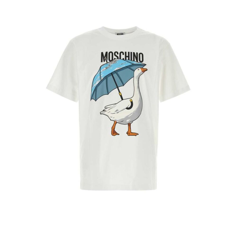 Moschino Men White Cotton T-Shirt
